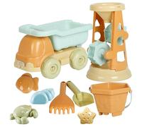 Beach Sand Play Set - Lightweight 9Pc Beach Toy Kit, Portable Sand Tools, Kids Outdoor Activity Set, Colorful Creative Play Gear | Trip Vacation Garden Yard Entertainment Kids UK