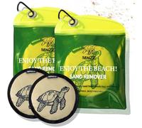 Beach Sand Remover Sand Eraser Kids Adult Women Men Summer Essentials Sunscreen Chair Cover Towel Blanket Shell Tote Bag Tent Umbrellas Shovel Toy Castle Building Cup Holder Clip Hat Canopy Shade 2Pcs