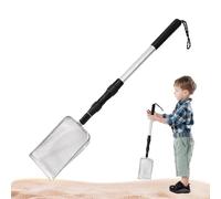 Beach Sand Sifter - Metal Shark Tooth Scoop, Extendable Sand Dipper with Adjustable Handle | Lightweight Sand Collector for Beach Finds, Rock Gathering, Shells Sifting, Coastal Adventure Accessory