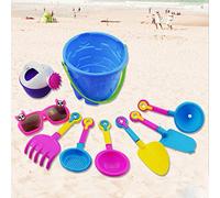 Beach Sand Toy Set for Kids - Rake Shovel Bucket Watering Can Perfect for Outdoor at the Beach (Multicolor, One Size)