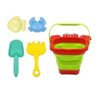 Beach Sand Toys | Building Games with Foldable Bucket | 5-Piece Sand Castle Toys with Animal Design,for Outdoor Travel Camping Picnic Park Playground Backyard Birthday Party Daycare Preschool