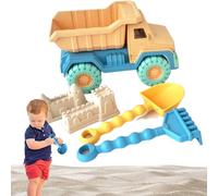 Beach Sand Toys - Dump Truck Shovel Rake Molds | Colorful Kit For Children Creating Castles Outdoors | Playful Accessories Encouraging Skill Growth At Shorelines, Parks, Gardens, Vacations