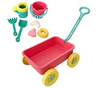 Beach Sand Toys - Early Learning Trolley Eight Pieces, Portable Outdoor Fun Playset, Interactive Educational Seaside Kit, Durable ABS Castle Building | Creative Backyard Activity For Children Boys
