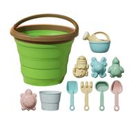 Beach Sand Toys - Foldable Fruit Bucket Set for Creative Digging Outdoor Learning Fun, with Molds, Imaginative Play. Travel Sand Toy Kit. Perfect for the Beach, 12piece Compact Set.