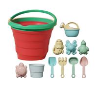 Beach Sand Toys - Folding Fruit Bucket Digging Set | Travel Sand Play Age 3+, Outdoor Beach Backyard Camping Pool Vacation Fun Play Set Educational Activity Toy Gift
