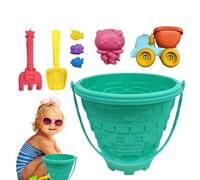 Beach Sand Toys Kit - Bucket and Playtoy Set, Portable Sandbox Castle Supplies with Fun Colorful Design, Outdoor Play Toy for Children's, Family Beach Activities, Friends