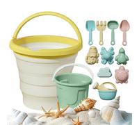 Beach Sand Toys - Portable Foldable Fruit Design, Compact Carrying Pail, Silicone Molded Tools Toy Set | Creative Seaside Adventure for Preschooler Infantts Kids Vacation Summer Gardeen Park Playing