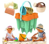 Beach Sand Toys Set - 12pcs, Maker Kit, Creative Mold Tools, Long Lasting, ReliableOutdoor Play Pack With Mesh Bag,modern Classic Design | Summer Travel Beach Fun Toy Set For Kids Adults