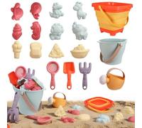 Beach Sand Toys Set, 18Pcs Sand Pit Toys With Collapsible Bucket and Spade Beach Set Kids Sand Sandpit Toys for Toddlers, Outdoor Fun Sand Toys for Boys Girls Toddlers Age 3 4 5 6 7 8