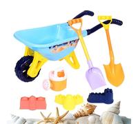 Beach Sand Toys Set - 7pcs Interactive Sandbox Games With Cart Shovels | Sand Toys Building Set, Fun Play Accessories For Kids, Śand Castle Construction Kit For Party Backyard Lawn Playground Pool