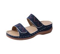 Beach Sandals For Women Summer Boho Sandals Comfortable Walking Sandal Diamante Rhinestone Sandal Slip On Wide Fit Slipper Orthopedic Shoe With Arch Support Open Toe Double Strap Slipper Casual Shoe