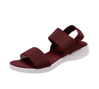 Beach Sandals For Women- Summer Platform Sandals Elegant Comfortable Flat Back Strap Sandal Leisure Summer Shoes Beach Sandals Trekking Sandals Stretch Fly Woven Chic