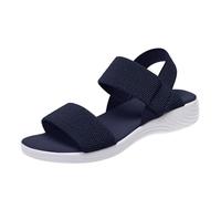 Beach Sandals For Women- Summer Platform Sandals Elegant Comfortable Flat Back Strap Sandal Leisure Summer Shoes Beach Sandals Trekking Sandals Stretch Fly Woven Chic