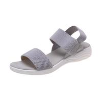 Beach Sandals For Women- Summer Platform Sandals Elegant Comfortable Flat Back Strap Sandal Leisure Summer Shoes Beach Sandals Trekking Sandals Stretch Fly Woven Chic