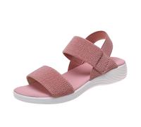 Beach Sandals For Women- Summer Platform Sandals Elegant Comfortable Flat Back Strap Sandal Leisure Summer Shoes Beach Sandals Trekking Sandals Stretch Fly Woven Chic