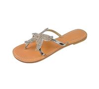 Beach Sandals, Women's Waterproof, Flip Flops, Women's Outdoor Mules, Breathable Sliders, Bathroom Slippers, Flat Slippers, Fixed Sole, Lace-Up Shoes for Women, Beach Sandals, Trekking Sandals, silver