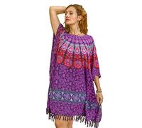 Beach Sarong Kaftan Dress - Bikini Cover Up Purple