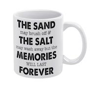 Beach Saying Mug Beach House Decor The Sand May Brush Off The Salt Wash Away Mug Funny Coffee Mug,Man Cave Prints,The Best Gift for Colleagues, Parents, and Grandparents, 110z Men and Women
