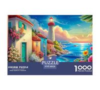 Beach Scene Jigsaws Impossible Home Decoration 1000 Piece Puzzle Fit Together Perfectly for Adults And Kids Age 14 Years Up 38x26cm/1000pcs