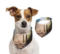 Beach Scenery Dog Bandanas,Summer Bandanas for Dogs Washable Adjustable Dog Triangle Scarf Bibs Cute Pet Bibs for Medium Large Dogs Puppy and Cats Small