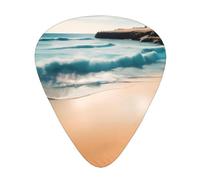 Beach Scenery Wzywhj Prints Abs Guitar Picks 12 Piece, Easy Grip Uke Picks For Your Bass, Ukulele, Acoustic Or Electric Guitar
