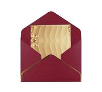 Beach Sea Shell Sand Elegant Pearlized Gold-Edged Greeting Card-Blank Interior,Single-Sided Print, All-Occasion Foldable Note Card With Envelope