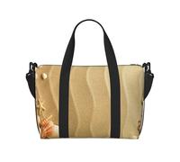 Beach Sea Shell Sand Large Weekender Bag for Travel, Water-Resistant Duffle Bag, Print Adjustable Shoulder Strap,3-5 Day Overnight Bag for Men Women