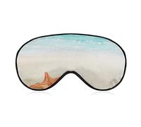 Beach Seashell Sleep Mask Night Cover Eye for Women Men BlockLight for Airplane Travel Nap Adjustable Strap