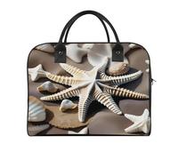 Beach Seashell Starfish Laptop Tote Bag Casual Travel Handbag Multi Pocket Shoulder Bags for Work Travel