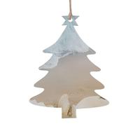 Beach Seashell Starfish Patterned wooden ornaments, a set of 6 decorations, suitable for hanging on Christmas trees and fireplaces.