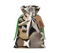 Beach Seashell Starfish Print Stylish Drawstring Pouches,Reusable Drawstring Gift Bags,Perfect For Holiday And Party