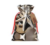 Beach Seashell Starfish Print Stylish Drawstring Pouches,Reusable Drawstring Gift Bags,Perfect For Holiday And Party