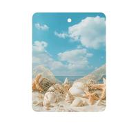 Beach Seashells Starfish Funny Car Air Fresheners Long Lasting Scent Automotive Hanging Scented Cards Tablets