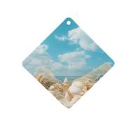 Beach Seashells Starfish Funny Car Air Fresheners Long Lasting Scent Automotive Hanging Scented Cards Tablets
