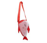 Beach Shell Bag Storage Net with Shark Design, red, Consulte la descripción, See description