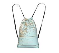 Beach Shell Sea Collection Vintage, Drawstring Sackpack Unisex String Bag Sport Gym Bag Casual Daypack Foldable Drawstring Backpack
