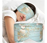 Beach Shell Sea Collection Vintage, Sleep Mask for Home Travel, Full Eye Covers Light Blocking Eye Mask Sleep Eye and Ear Muffs