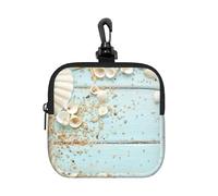 Beach Shell Sea Starfish, Square Zipper Storage Bag, Neoprene Coin Purse, Small Wallets, Change Pouch, Change Purse