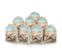Beach Shell Starfish 8 PCS Muslin Bags with Drawstring Sachet Bags Empty Small Cotton Drawstring Bag Muslin Reusable & Washable Cotton Bag for Herb Spice Candy Soap Jewelry Wedding Gift Pouches