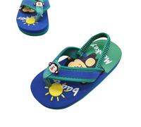 beach shoes kids - Claesson Little Ahi Boys Sandal -Surfing Sloth (Sky Blue 1-2 Years)