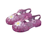 Beach Shoes Kids Covered Toe Clog Jelly Crystal Chrysanthemum Pattern Sandals Kids Ideal for Small Children Beach Fun and Casual Wear
