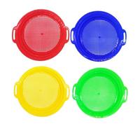 Beach Sieve 4 Pieces Shell Strainer Tools | Sand Filter Set for Kids Boys Girls Gardens Lawns Courtyards Nursery to After Treasures and