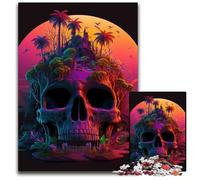 Beach Skeleton JigsawPuzzle 1000 Pieces for Adults Impossible Jigsaw Puzzles for Adults Family Activity, Brain Teaser, Home Decor, 26X38CM/10.23x14.96inch