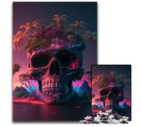 Beach Skeleton Puzzles for 1000 Piece Jigsaw Puzzles Brain Challenge Gift, Educational Activity for Teenagers 50x75CM/19.68x29.52inch