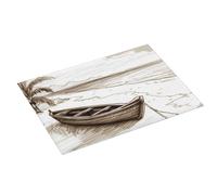 Beach Sketch Boat Printed Dish Drying Mat 61x46 CM Dish Drying Pad Highly Absorbent Microfiber Kitchen Counter Mat for Dishes Drainer