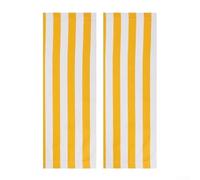 Beach Sling Chair Canvas 120x45 cm Yellow White Stripes Replacement Deck Chairs Cloth for Sunbathing Garden Courtyard Patio Outdoor(2pcs)
