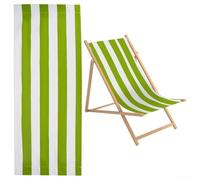 Beach Sling Chair Replacement Cloth 120x45 cm Polyester Cloth Fruit Green & White Reclining Sling for Sunbathing Garden Courtyard Beach Relaxation(1pc)