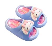 Beach Slippers Kids Eva Sandals Kids Cushioned Sole Slide Sandals Princess Mules Pumps Balloons Flexible Shock Absorbing for Hotel and Vacation Blue