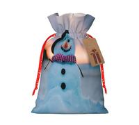 Beach Snowman Print Drawstring Gift Bag,Reusable Sachets,Party Favors,Wedding,Festival,Birthday