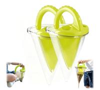 Beach Spilling Sand Funnel, Sand and Water Mixing Toy, Drizzle Castle Maker, Suitable for Adult Castles for Sand Castles Building Beach (Green- 2PCS)